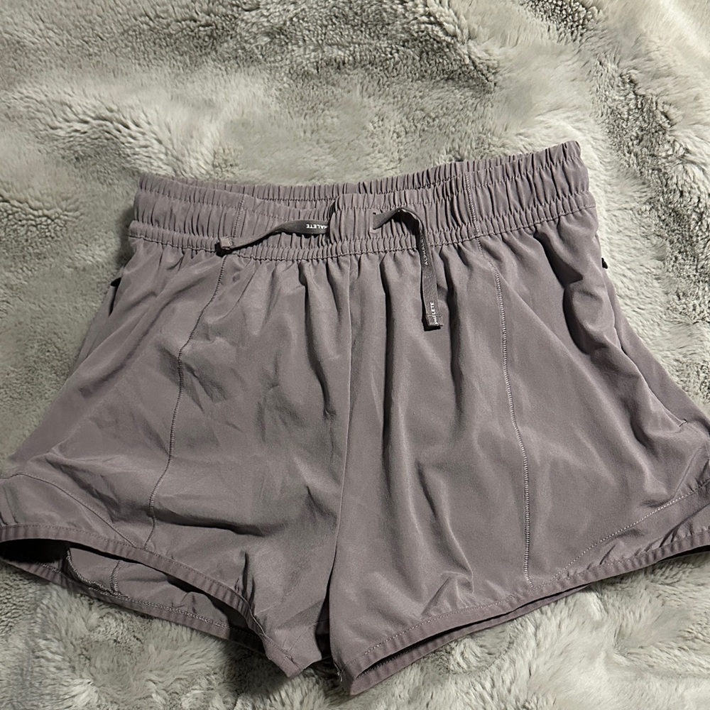 Alphalete Women's Athletic Shorts in Light Gray